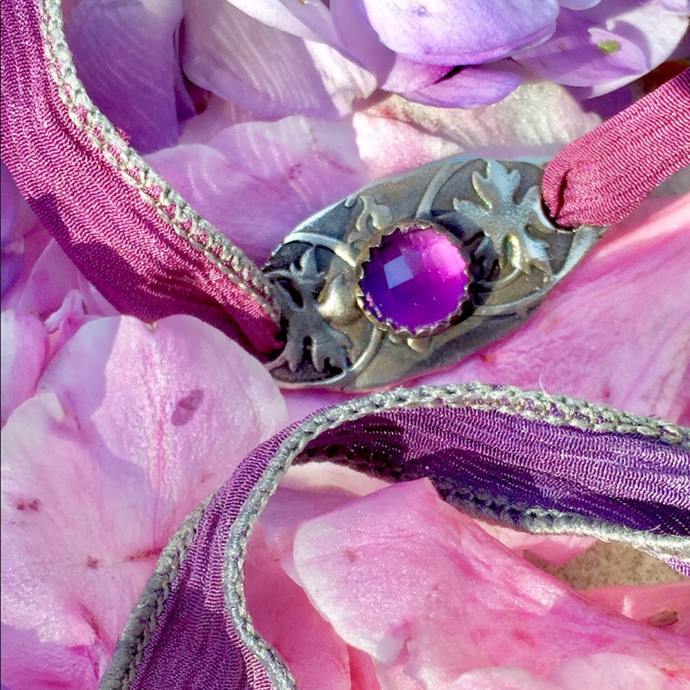 💜SOLD💜Sterling Ombre Flower Necklace/Bracelet!!!